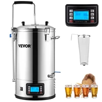 VEVOR Electric Brewing System, 9.2 Gal/35 L Brewing Pot, All-in-One Home Beer Brewer Kit w/Pump, w/Auto/Manual Mode Panel 1