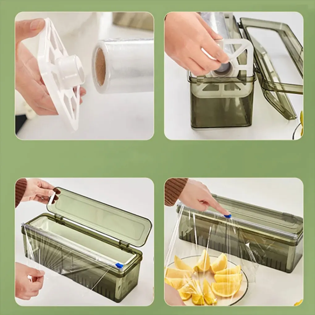 Cling Wrap Dispenser, Food Film Dispenser, Plastic Wrap Cutter, Cling Film Cutter, Kitchen Wrap Dispenser, Plastic Wrap Dispenser