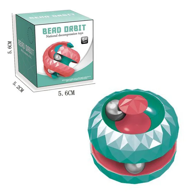 Stress Relief Cube Rotating Marble Track Metal Bead Orbit Fingertip Infinity Spinner Relieve Fidget Pinball Puzzle Toys for Kids 6