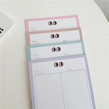 

Ins Cute Big Eyes Colored Memo Pad B5 Grid Student diary notebook Learning Notes Kawaii School Stationery 30 Sheets Loose-leaf