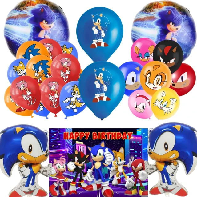  Value Balloon Party & Gifts Sonic The Hedgehog 30'' Balloon Birthday  Party Decorations Supplies Video Games : Toys & Games