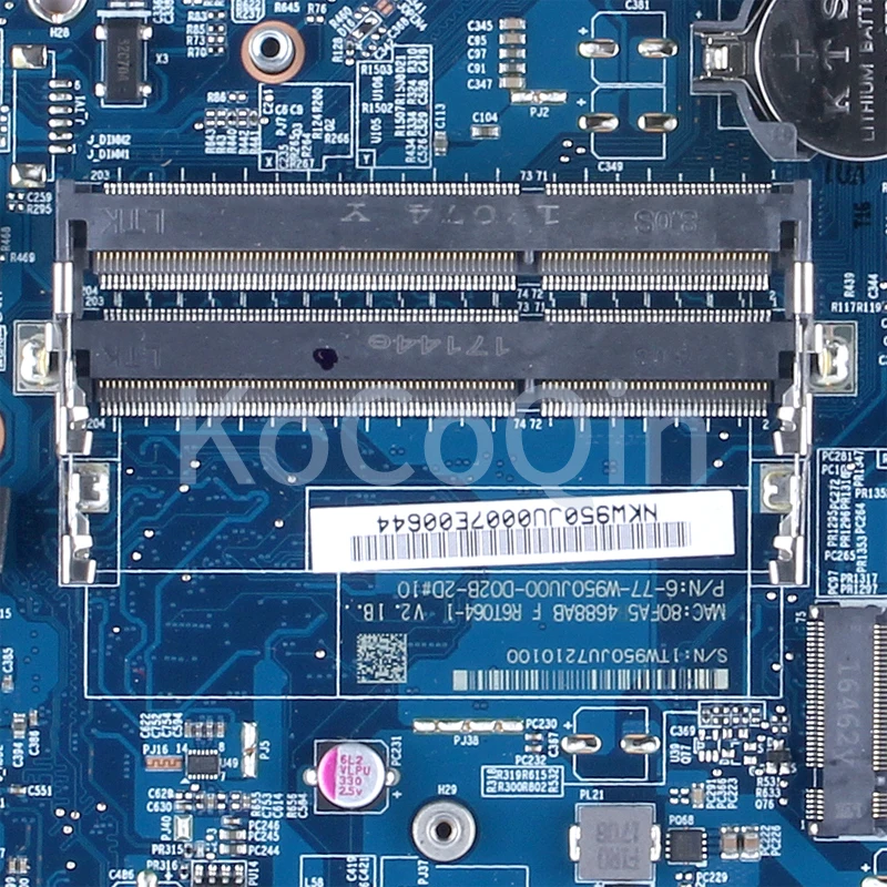 For HASEE W95JU ONE-14 Z476 Notebook Mainboard 6-71-W94J0-D02B i5 