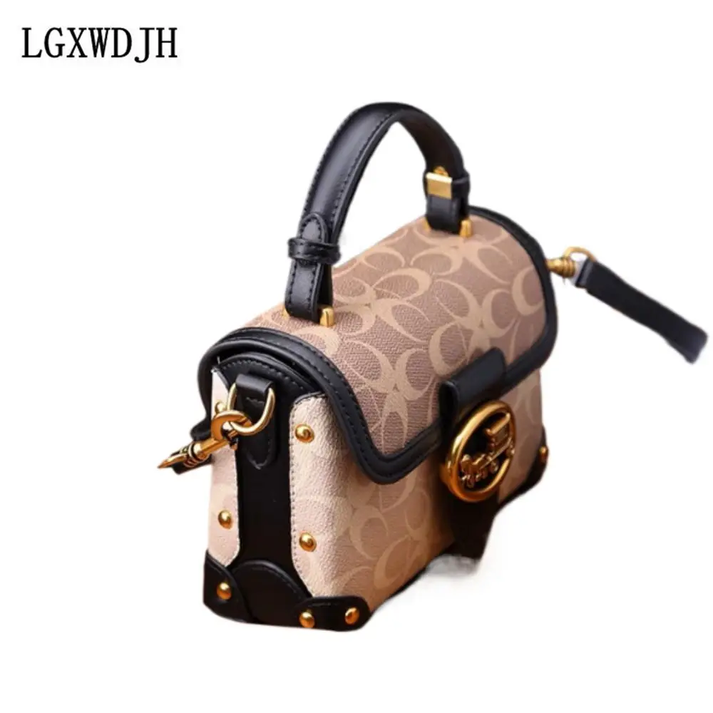 Medium Soft Stylish Women's Handbag Blocked Foreign Trade Square Crossbody Bag Versatile Brand Shoulder Bag shoulder bag,leather handbag