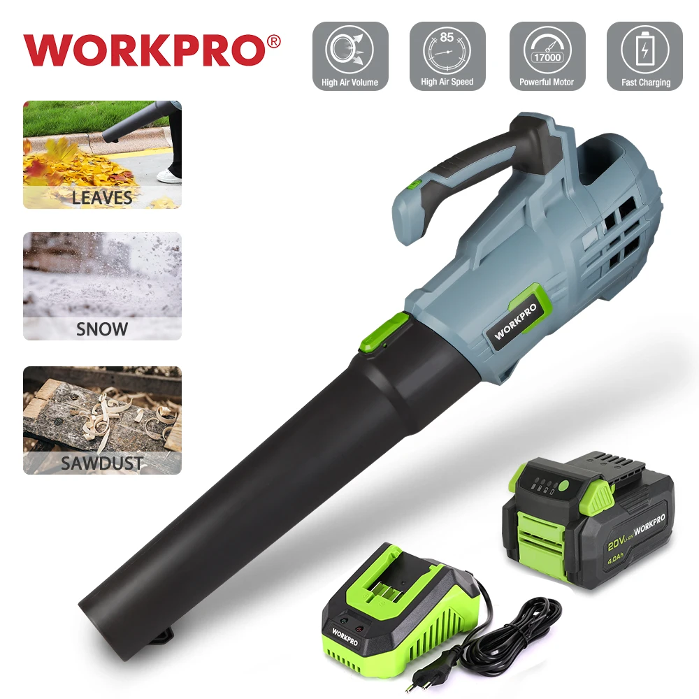 WORKPRO 20V Cordless Leaf Blower Wireless Variable Speed Air Blower For