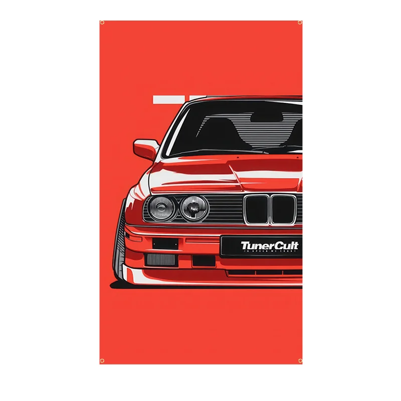 Drapeau d'affiche de voiture de course de Style Vintage, impression d'art de voiture de course moderne et décoration murale pour la maison, cadeau pour passionné de voiture