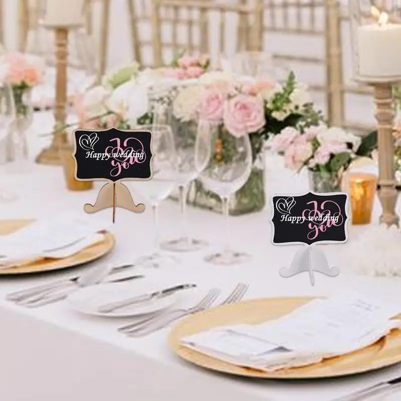 Small Chalkboard Signs With Stand 10pcs Rectangle Chalkboards Blackboard Wooden Table Sign Chalkboard For Table Numbers Message