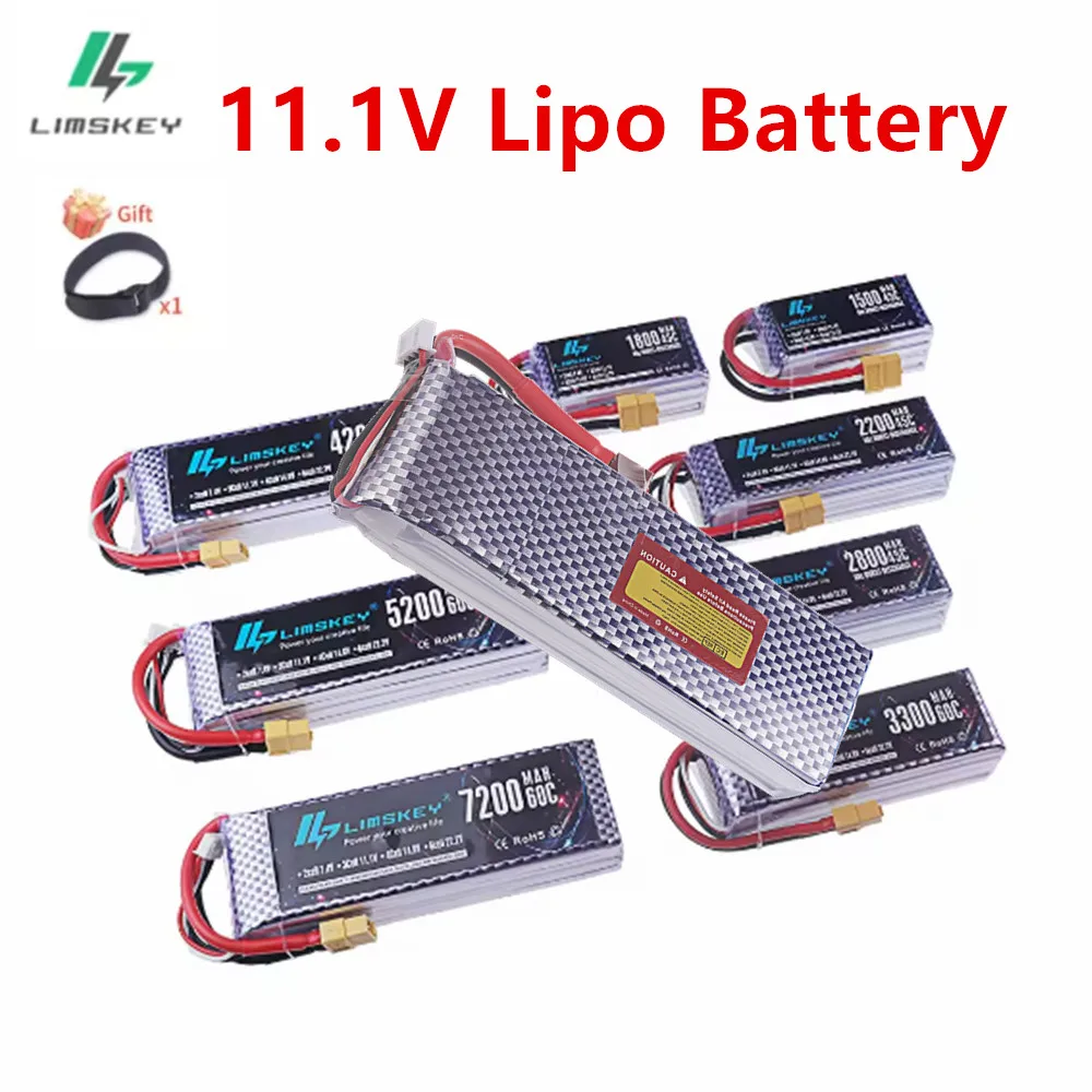 Batterie Drone 3S Lipo 11.1V 45C/60C 1800-3300mAh XT60/T Connecteur