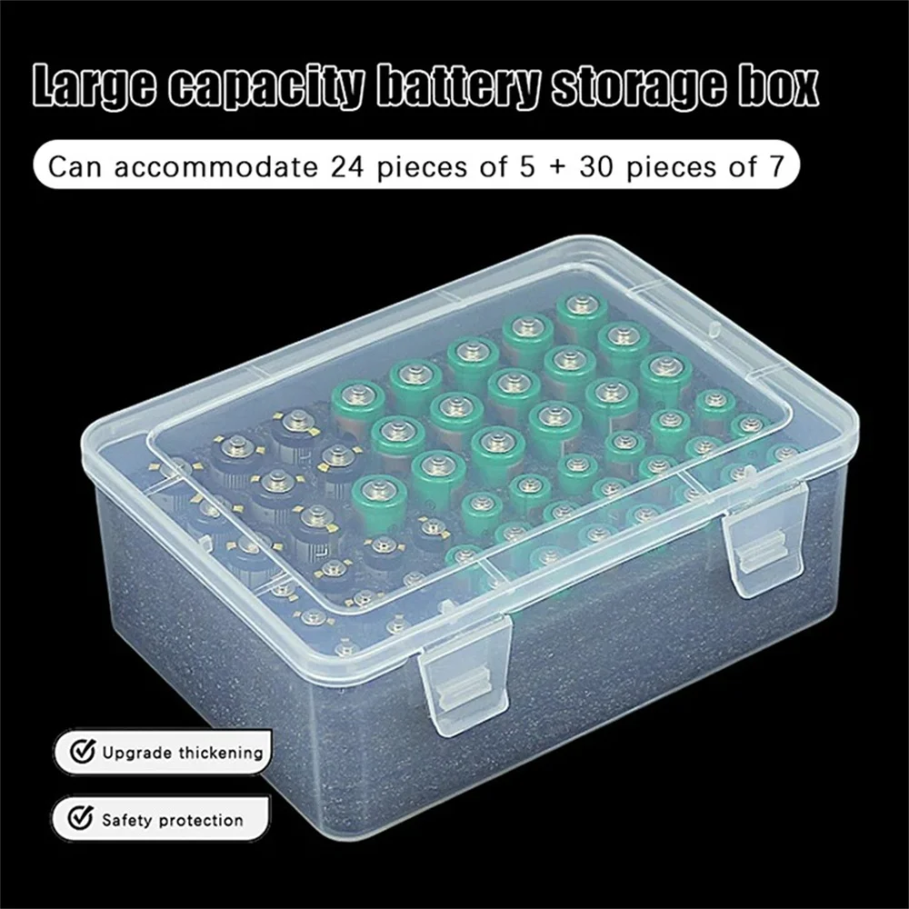 Battery Storage Organizer Holder Holds 54 AA AAA Batteries, Battery Box Case Garage Container,Home Drawer Organization Dispenser