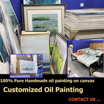 Quadri personalizzati di alta qualità, dipinti a olio 100% fatti a mano su tela per la decorazione della casa, per soggiorno, camera da letto, arte da parete
