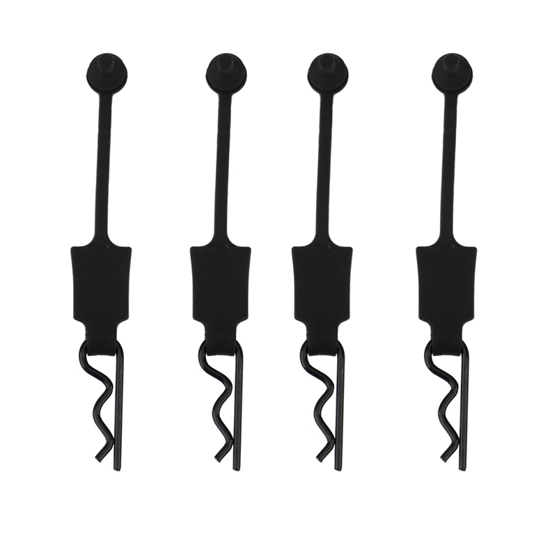 Durable Rubber Body Clips Set - Pack of 4