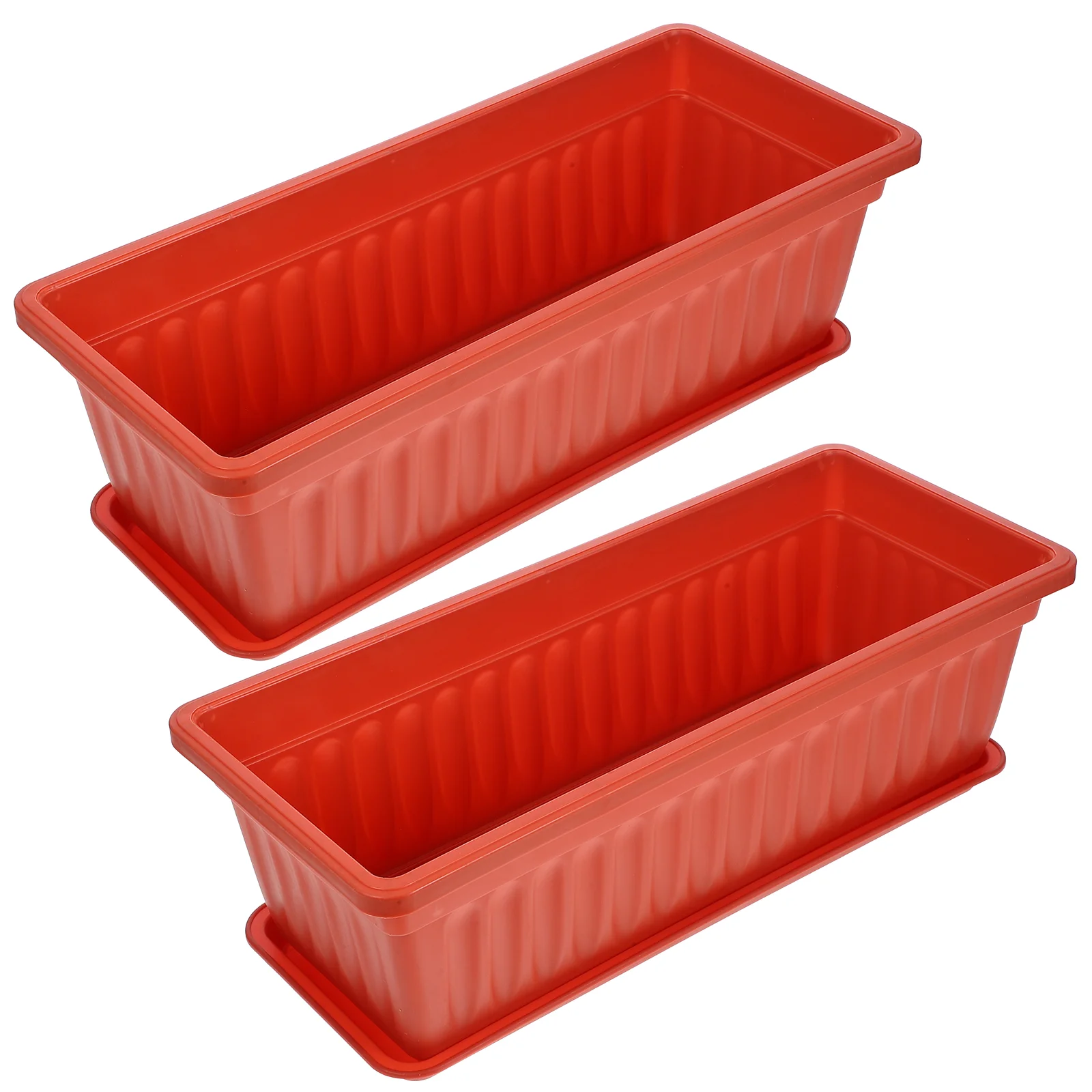 

2 Pcs Rectangular Flower Pot Outdoor Planter Pots for Plants Planting Track Decorate