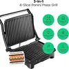 Panini Press Grill and Gourmet Sandwich Maker Non-Stick Coated Plates, Opens 180 Degrees to Fit Any Type or Size 2
