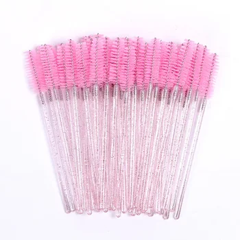100 Pcs Crystal Eyelash Brush Disposable Mascara Wands Eyelash Extension Microbrush Eyebrow Applicator Makeup Brush 1