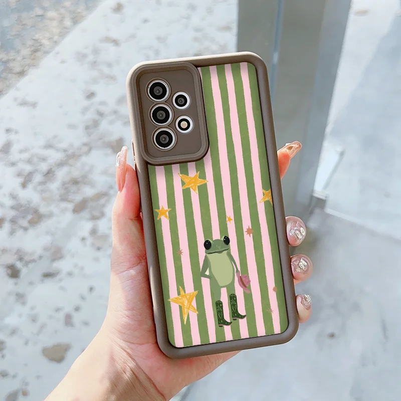 Creative Cute Striped Plaid Animal Printed Phone Case - Soft Covers