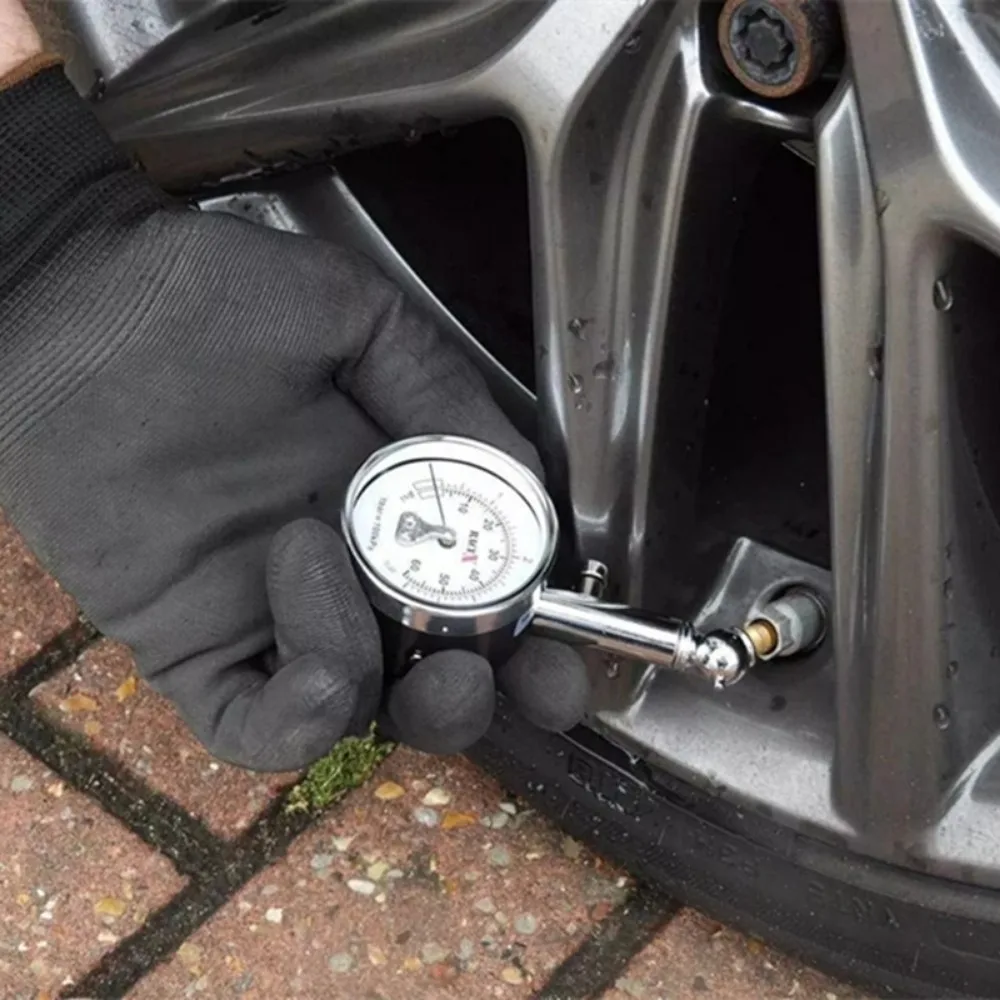 Car Tire Pressure Gauge Stainless Steel Inflation Pressure Gauge High Precision Meter Detector Repair Tools for Mechanical Tires 5