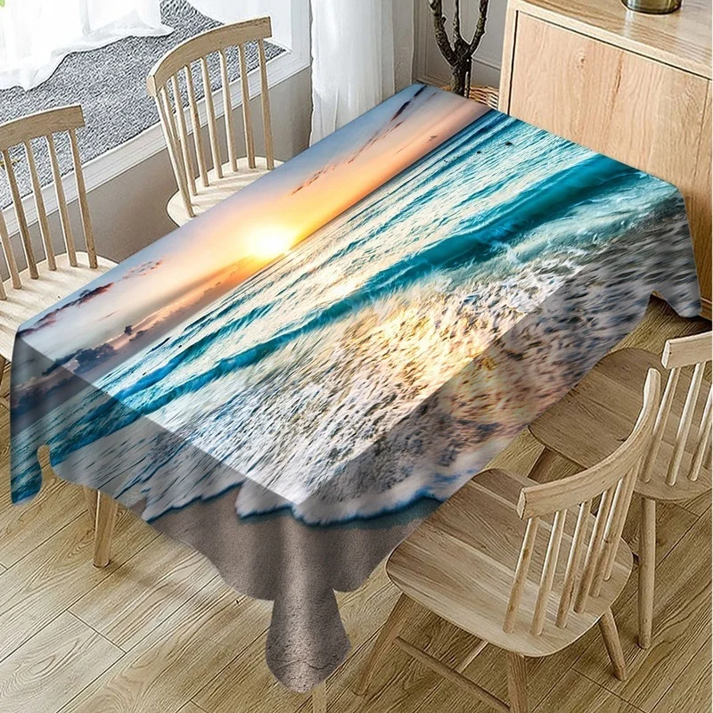 

Forest Landscape Printing Rectangular Tablecloth for Table Wedding Decoration Waterproof Anti-stain Dining Coffee Nappe De Table