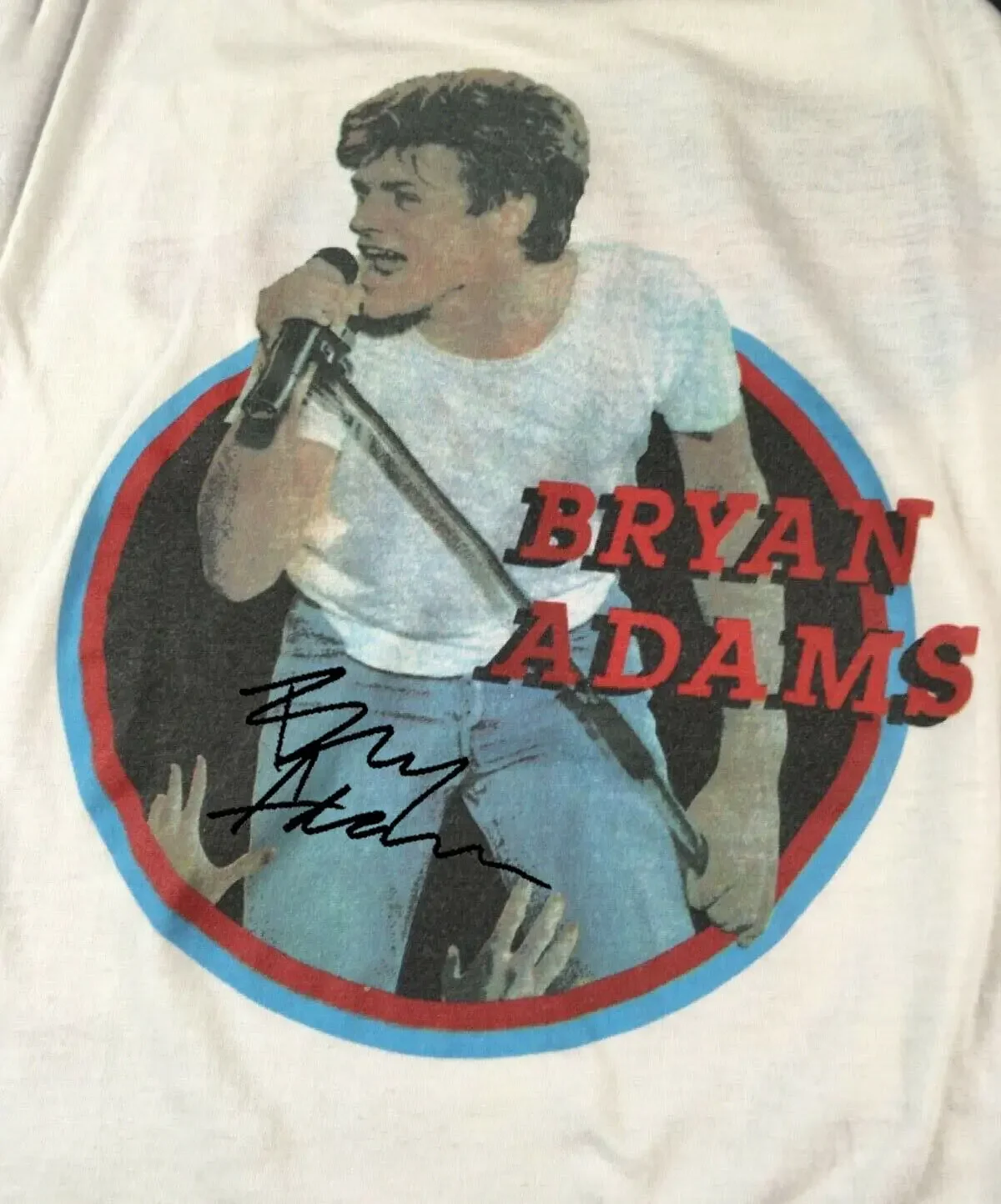 

Винтажная Мужская футболка Bryan Adams для концерта, белая унисекс, все размеры YY752