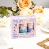 6 rolls of bright floral pattern PET waterproof tape for DIY notebook and scrapbook decoration tape, stationery decoration tape 1
