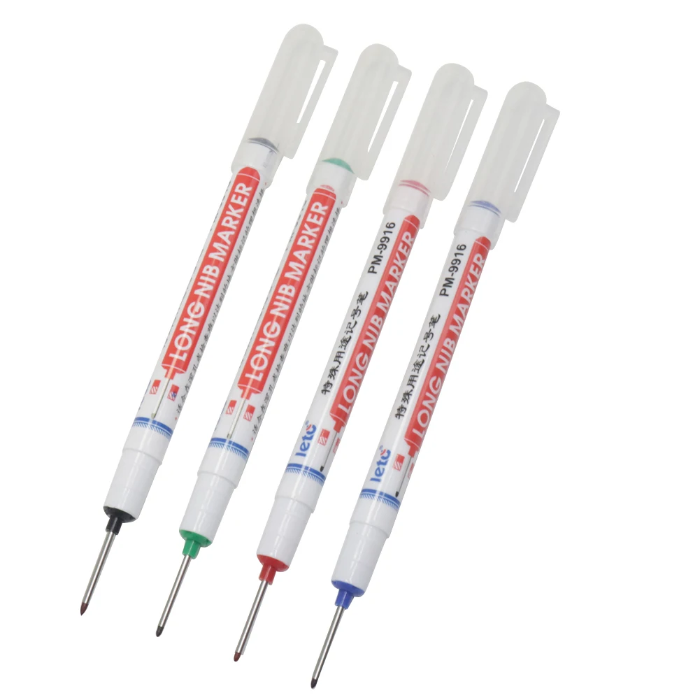 Long nib marker Multi-function Oil Marker Woodworking Carving Deep Hole Marking Pen Tile Decoration Marker 5Pc 1 Pcs