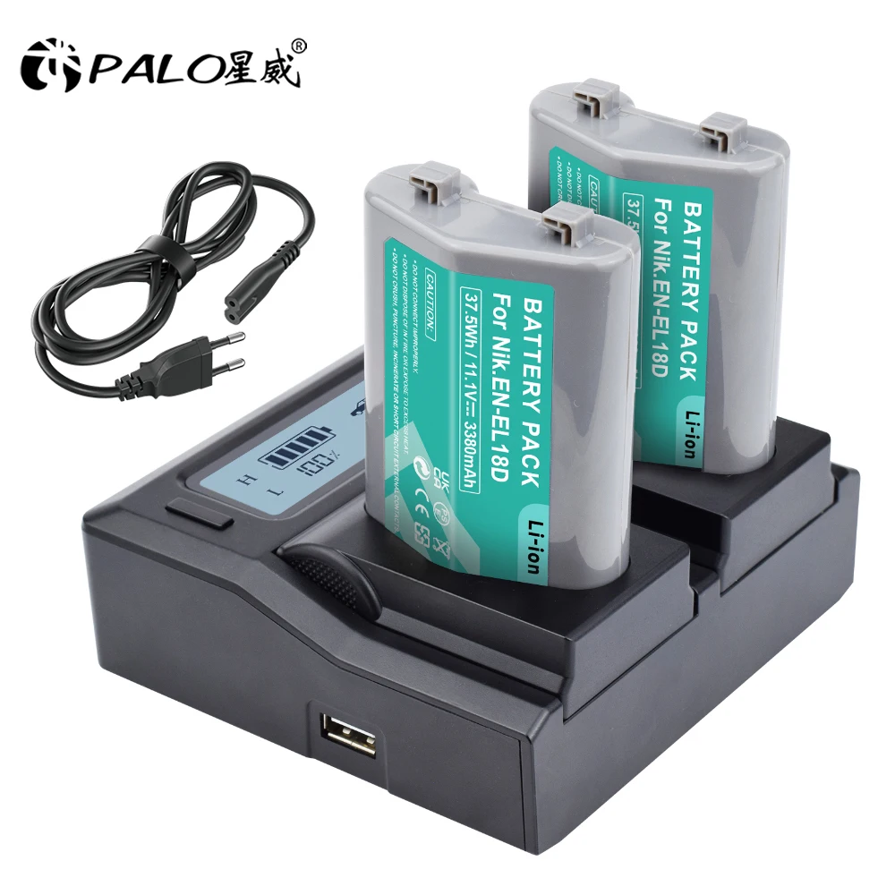 Palo 1-4 Pz 3380Mah En-El18D Enel18D El18D Batteria Per Nikon Z9 D6 D5 D4 D4S Fotocamera Per Nikon D800 D850 D500 Battery Grip