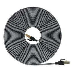 Ultra High - Speed Cat 8 Ethernet Cable - 40Gbps, 2000MHz, Shielded RJ45 LAN Cord - 1M (CAT8 Flat)