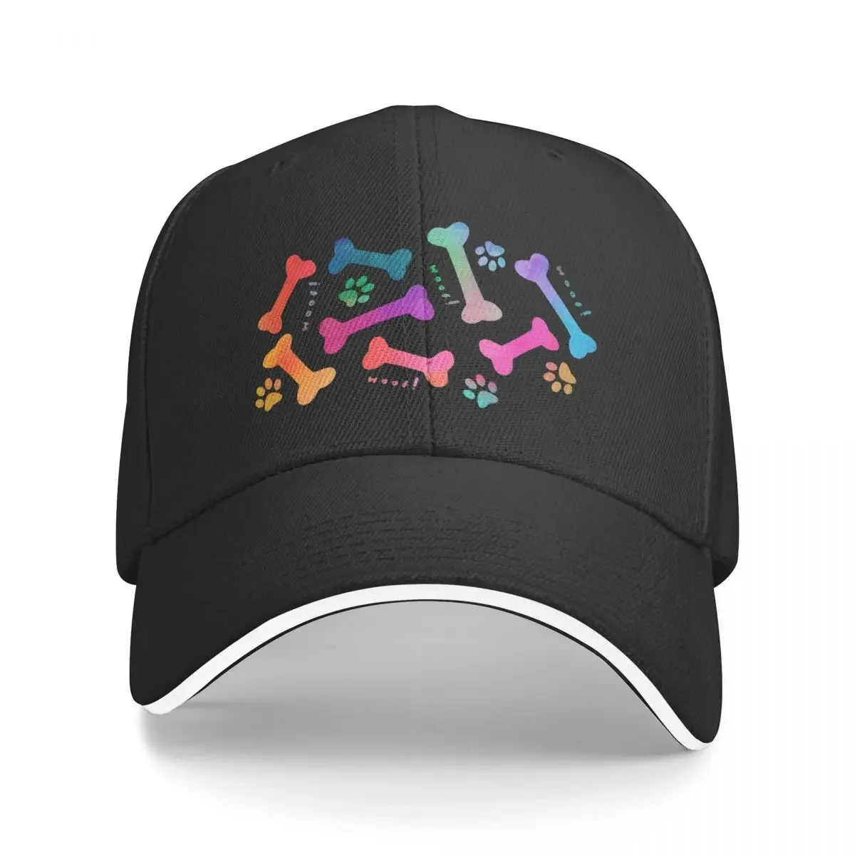 

Rainbow dog bones and paw prints pattern Baseball Cap Cosplay Kids Hat Women'S Beach Outlet 2023 Men'S