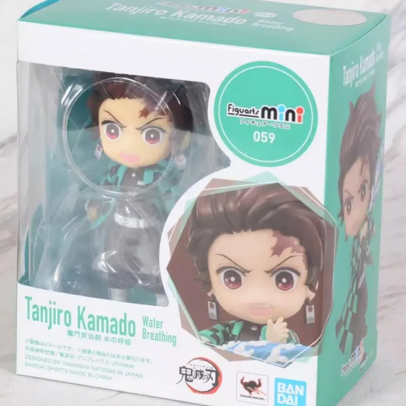 Bandai Genuine Demon Slayer Anime Figuards Mini 059 Kamado Tanjirou Action Figure Toys For Kids Gift Modello Da Collezione