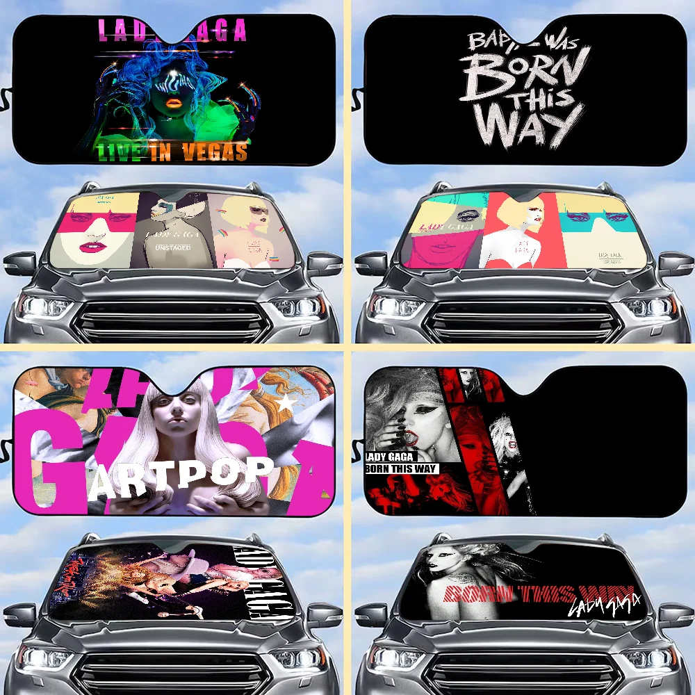 Gaga様用 Lady Gaga Car SunShade Cartoon Window For Children Adults