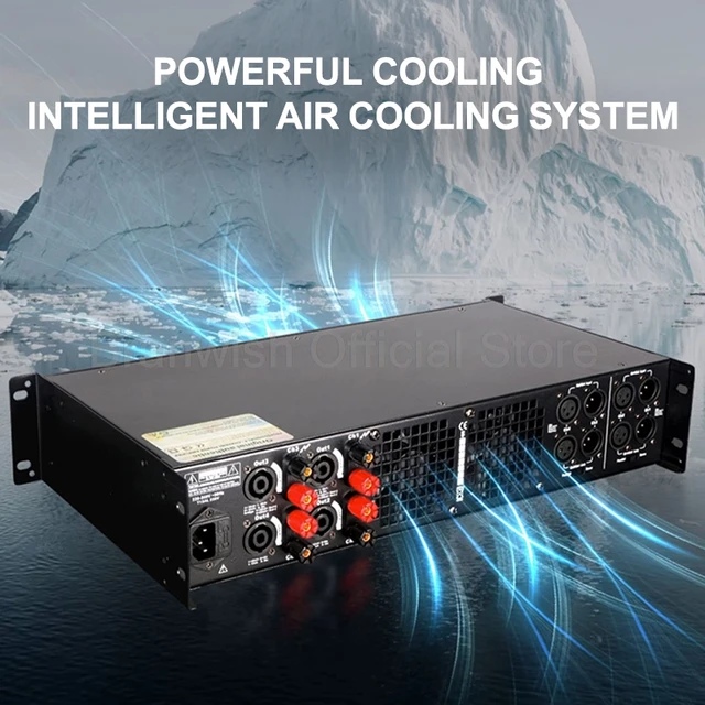 Amplificatore digitale HiFi Potenza massima 1100Wx2 canali 2.0 Amplificatore audio stereo domestico 2000Wx4 per kit sistema audio KTV per performance sul palco 4