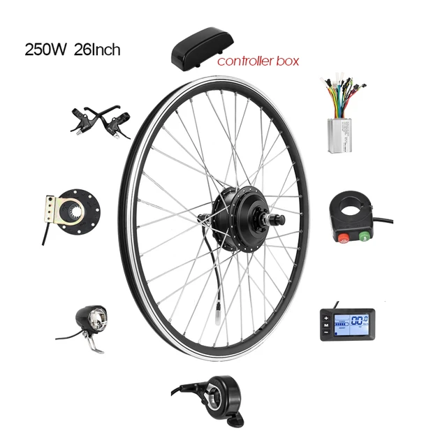 36V 250W 26 Kit di Conversione Ruota Anteriore Motore E-bike Bici Elettrica