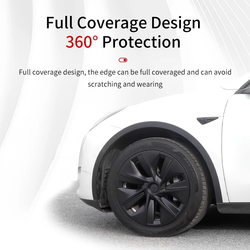 Hubcaps Design for Tesla Model Y（-） 4PCS 19Inch Gemini Wheel Cover Cap Automobile Wheel Cover Replacement Accessories