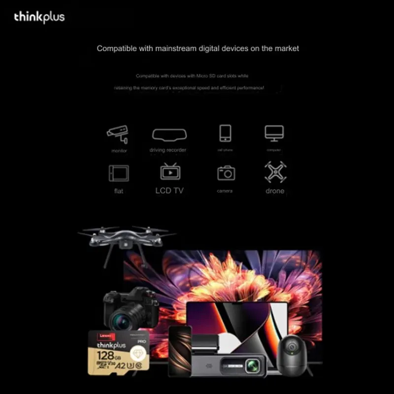 Thinkplus ũ SD ī, 32GB, 64GB, ִ 130M SD ޸ ī, U3 4K V30 A2 TF ī, 128GB ÷ ũ SD ī,  ǰ PC
