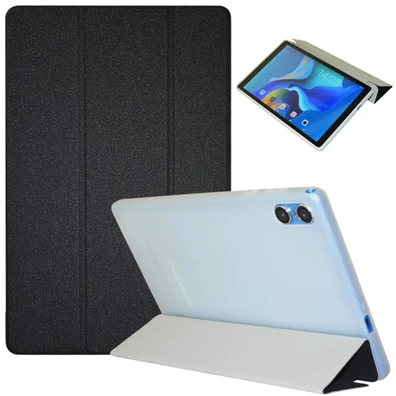 Tri-Folding Stand Tablet Folio PU Leather Cover with Soft TPU Back Shell, 10.1