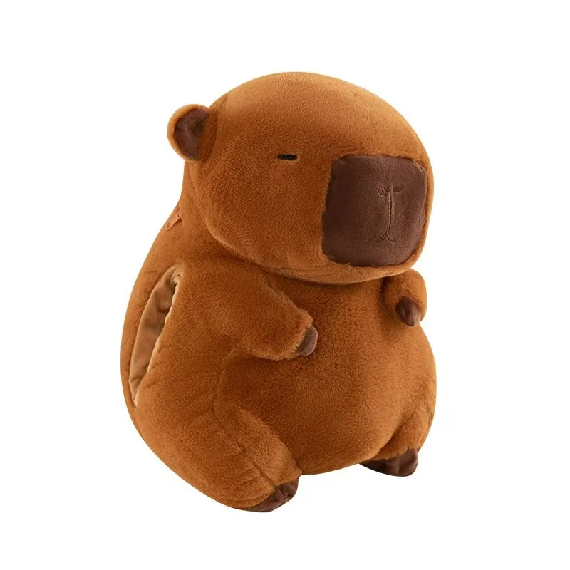 Soft Capybara Hand Warmer Pillow Stuffed Cartoon Capybara Plush Hand Warmer Cute Portable Capybara Sleeping Pillow