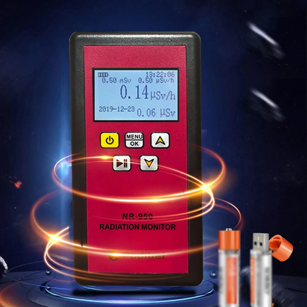 NR-750 Handheld Portable Nuclear Radiation Detector LCD Display Household Radioactive Tester Geiger Counter &beta; Y X-ray Detection