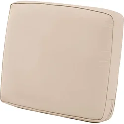 Outdoor Patio Cushion Slipcovers - 10 Size Windproof & Water - Resistant Seat Covers - 20x20x4inch (Beige)