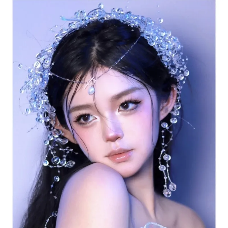 Beaded Side Clip Hair Accessories Japanese and Korean Bridal Headdress Headband Modeling Wedding middle east arabian hookah small skull relief modeling shisha bar lighting hooka smoking accessories chicha narguile full kit