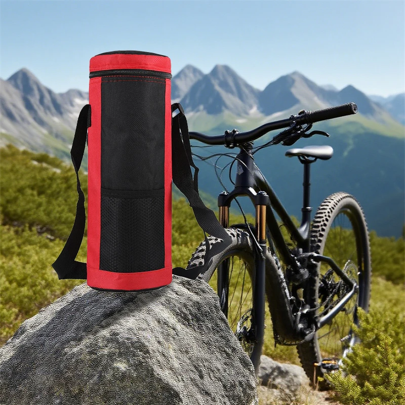 Insulated Oxford Cloth Water Bottle Cooler Bag Portable Travel Sleeve