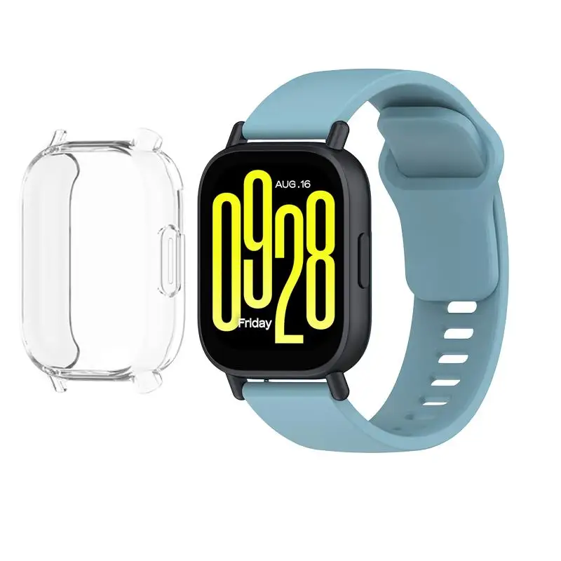 Enhanced Protective Case and Strap Set for Smartwatch - Soft Screen Protector, All-Around Bumper Shell, and Adjustable Band
