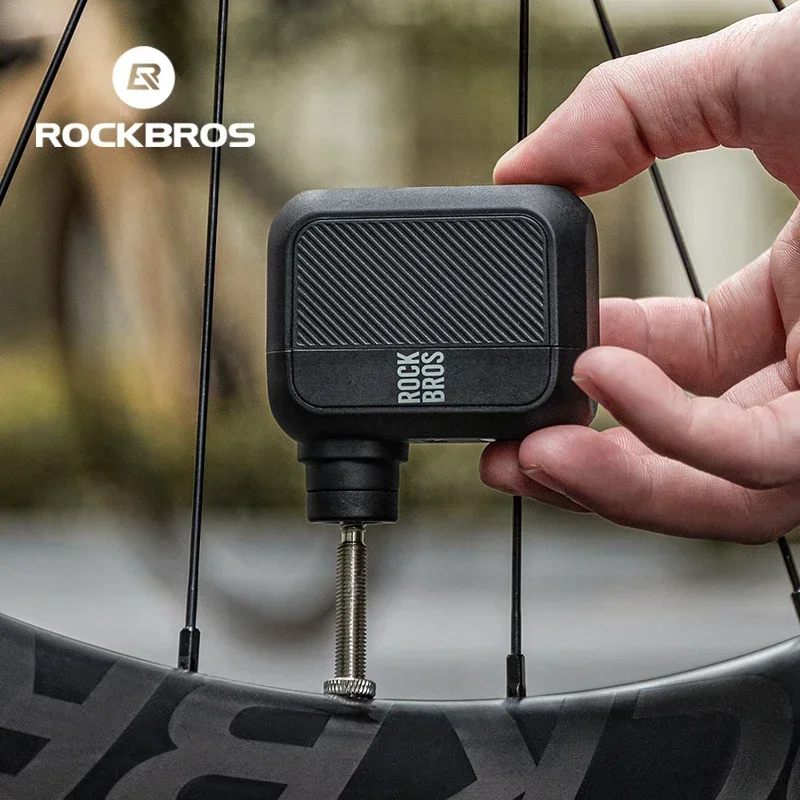 rockbros-ミニ電動自転車エアポンプポータブルエアコンプレッサー充電式インフレーター100psi5v