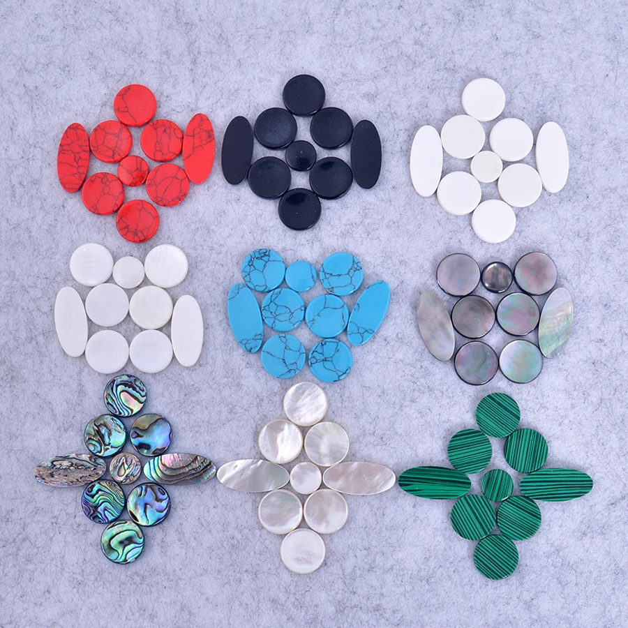 9pcs Saxophone Key Buttons Alto Tenor Soprano Saxophone Sax Inlays Accessories Stone/Shell