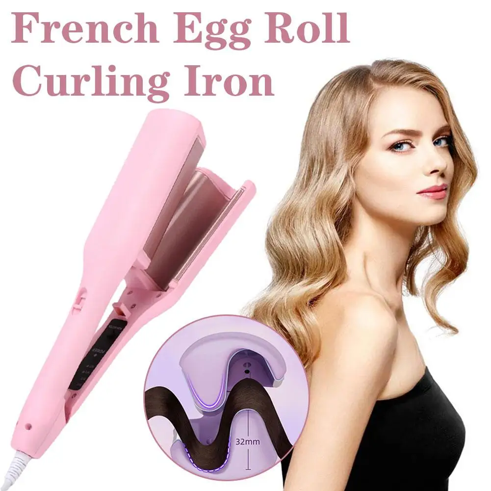 

32mm 220V Curling Iron Portable Cute Big Wave Hair Fast Hair Hair Rolls Curler Hair Waver Styling Heating Curler Egg Tool Y8V4