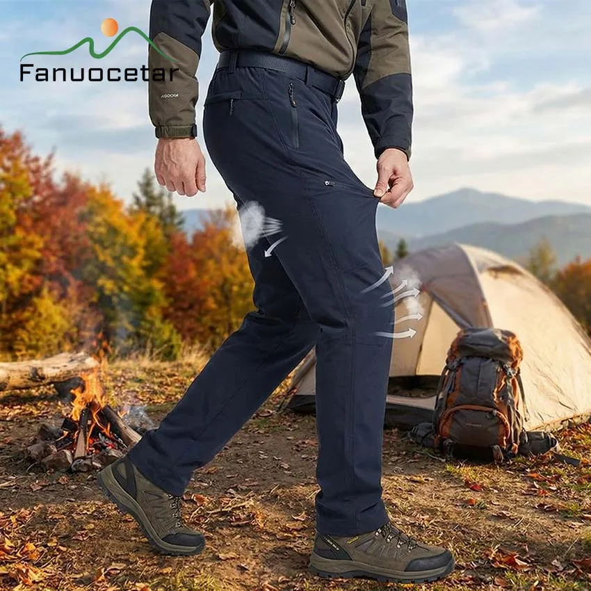 FanuocetarMensStretchHikingPantsOutdoorSummerBreathableQuickDryFishing/Climbing/TrekkingLightweightThinTrousers-AliExpress18