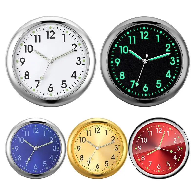 

Analog Clock For Car Dashboard Mini Quartz Clock For Car Glow Automotive Dashboard Time Display Clock Car Clock Ornaments