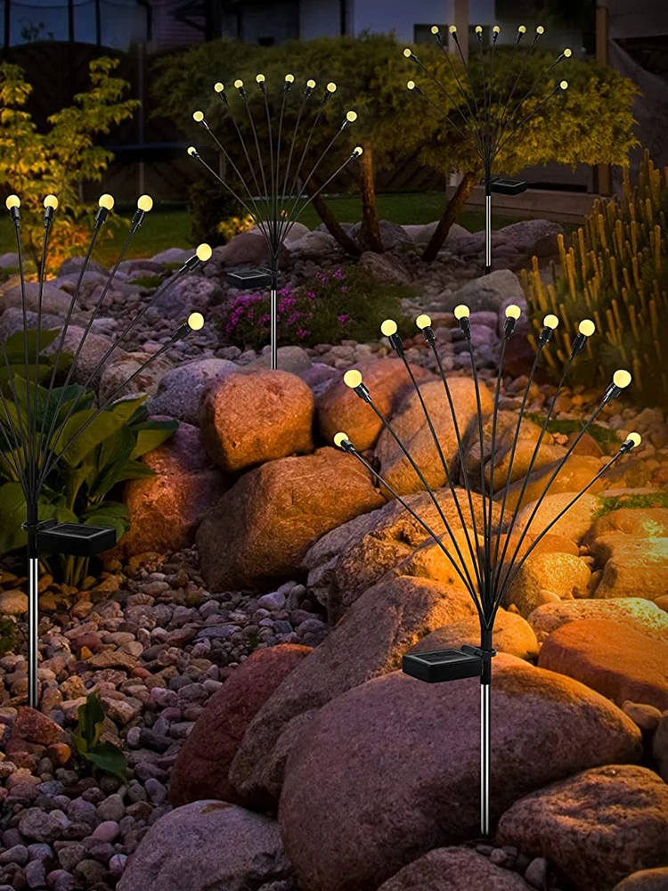 Description Picture 6 of item2pcs Solar Decorative Swaying Path Lights Outdoor Waterproof Solar Fairy Lights 10 LED Landscape Light Bulbs for Garden Lawn