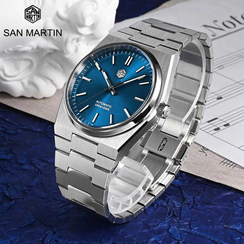 

San Martin Men Diver Watch 40mm Miyota 9015 Classic Luxury Dress Automatic Mechanical Watches Stainless Steel Bracelet Sapphire