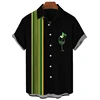 St. Patrick's Day Graphic Short Sleeve Shirts For Men Clothes Fashion Hawaiian Lucky Shamrock Female Blouses  Ireland Kids Tops 4