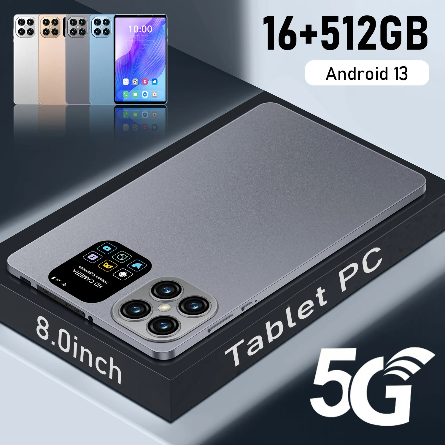 2024 태블릿 안드로이드 패드 6 프로, 8.0 인치 HD 16GB + 1TB 글로벌..