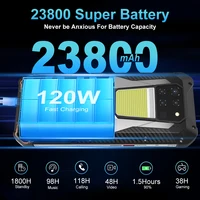 Unihertz Tank 3 8849 120W 5G Waterproof Phone, 32GB 512GB, 23800 mAh, 6.79" FHD+ 120Hz, 200MP Camera, Dimensity 8200 CPU,Wi-Fi 6 2