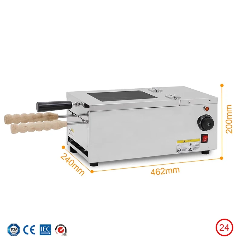 Chimney Bread Roll Baking Machine Ice Cream Bread Cone Maker Cake Baking Machine Kurtos Kalacs Oven 3